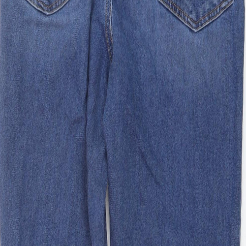 ASOS Womens Blue Cotton Mom Jeans Size 28 in L34 in Regular Button