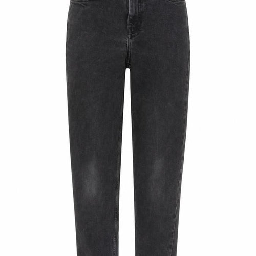 Denim & Co. Womens Grey Cotton Mom Jeans Size 6 L28 in Regular Button