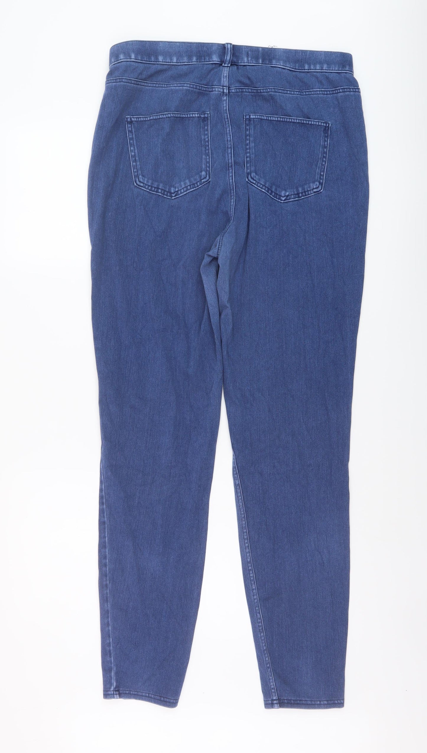 NEXT Womens Blue Cotton Jegging Jeans Size 16 L30 in Regular Button