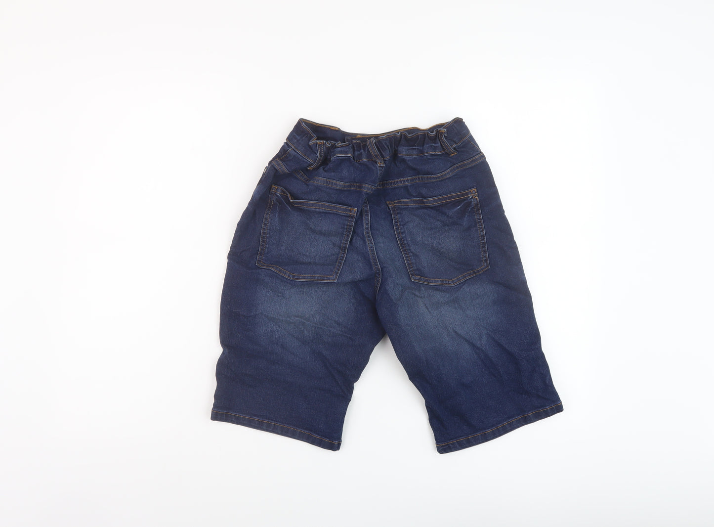 NEXT Boys Blue Cotton Bermuda Shorts Size 13 Years Regular Zip