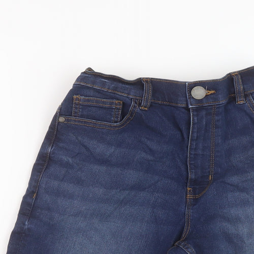 NEXT Boys Blue Cotton Bermuda Shorts Size 13 Years Regular Zip