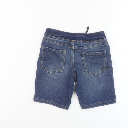 Denim & Co. Boys Blue Cotton Bermuda Shorts Size 4-5 Years Regular Drawstring