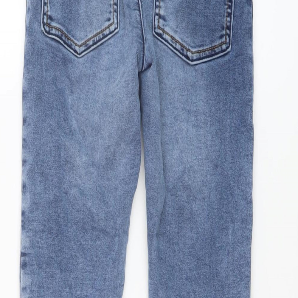 TU Boys Blue Cotton Skinny Jeans Size 8 Years Regular Drawstring