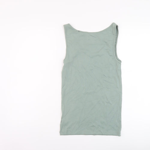 Gap Womens Green Cotton Basic Tank Size M Round Neck