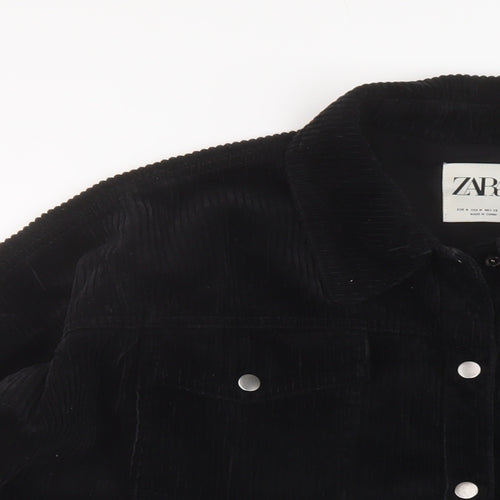 Zara Womens Black Jacket Size M Snap
