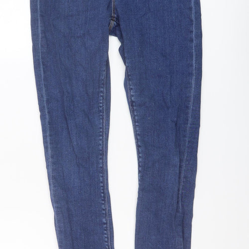 ASOS Womens Blue Cotton Skinny Jeans Size 28 in L26 in Regular Button