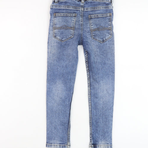 NEXT Boys Blue Cotton Skinny Jeans Size 7 Years Regular Button