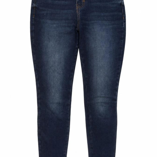 TU Womens Blue Cotton Skinny Jeans Size 10 L26 in Regular Button