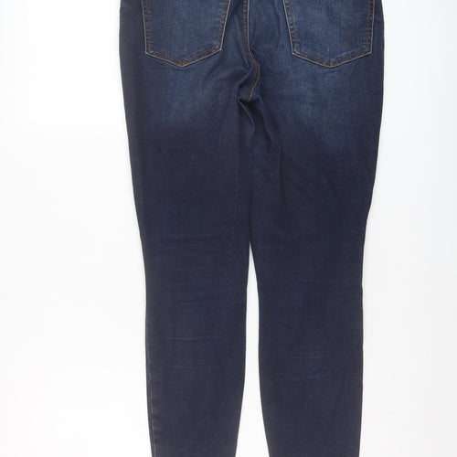 TU Womens Blue Cotton Skinny Jeans Size 10 L26 in Regular Button