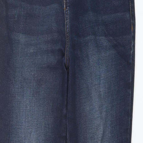 TU Womens Blue Cotton Skinny Jeans Size 10 L26 in Regular Button