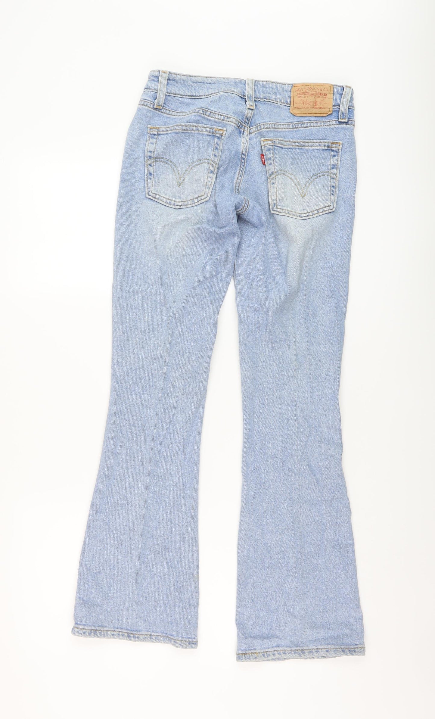 Levi's Womens Blue Cotton Bootcut Jeans Size 26 in L30 in Regular Button