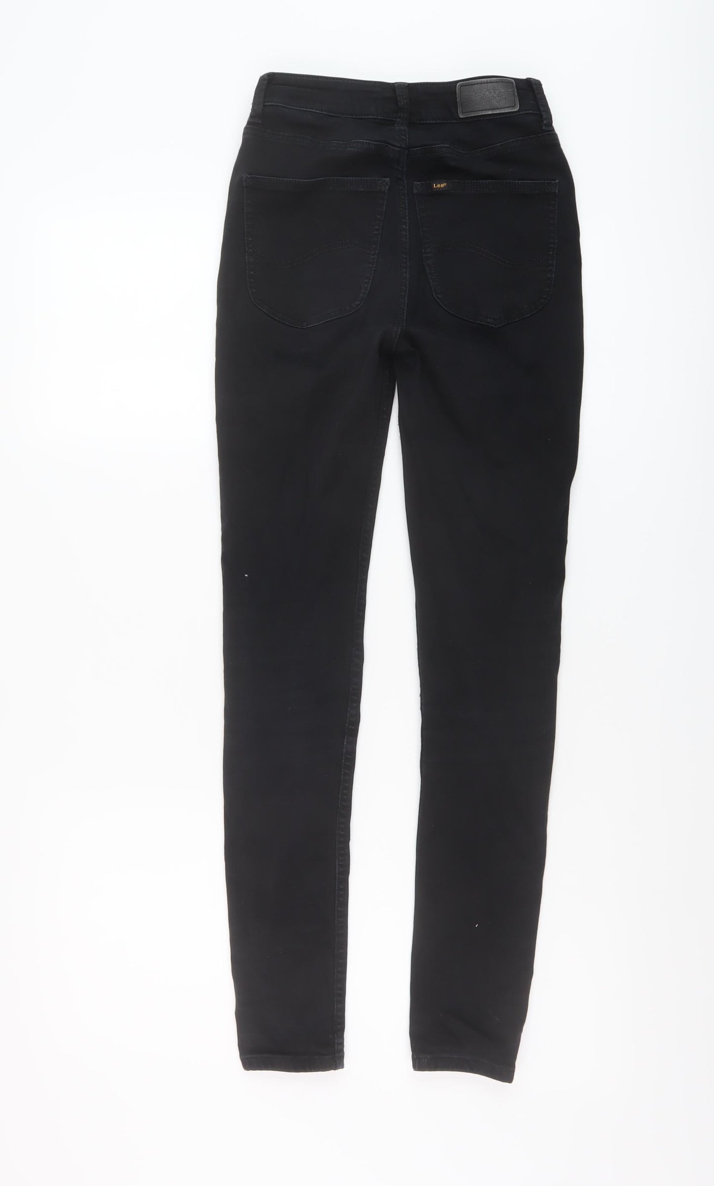 Lee Womens Black Cotton Skinny Jeans Size 25 in L28 in Regular Button