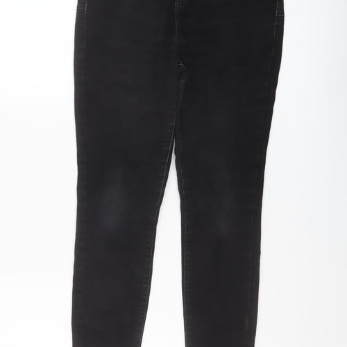 TU Womens Black Cotton Skinny Jeans Size 10 L26 in Regular Button