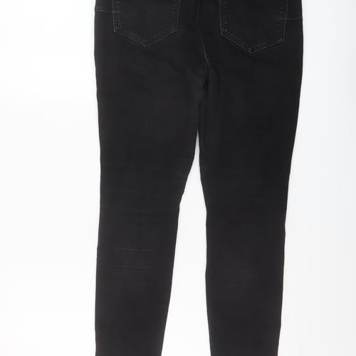 TU Womens Black Cotton Skinny Jeans Size 10 L26 in Regular Button