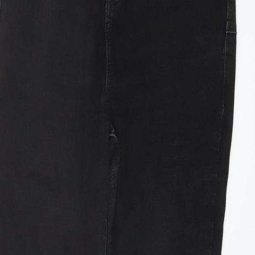 TU Womens Black Cotton Skinny Jeans Size 10 L26 in Regular Button