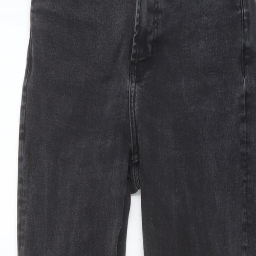 Mango Womens Grey Cotton Bootcut Jeans Size 24 in L26 in Regular Button