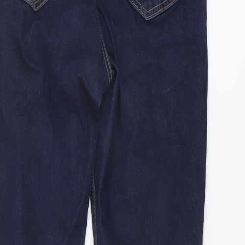 Topshop Womens Blue Cotton Skinny Jeans Size 30 in L26 in Regular Button