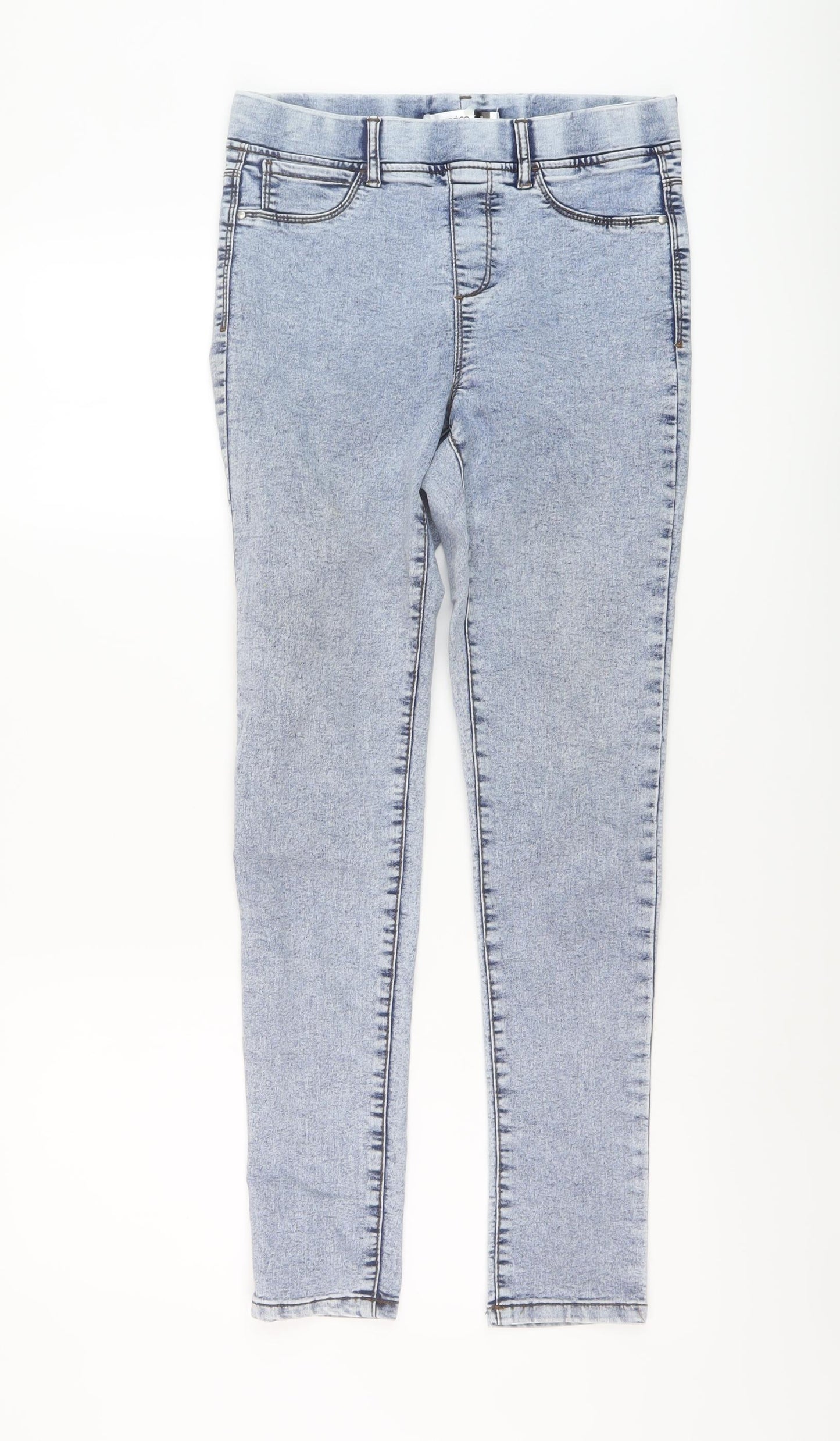 PEP&CO Womens Blue Cotton Jegging Jeans Size 8 L28 in Regular