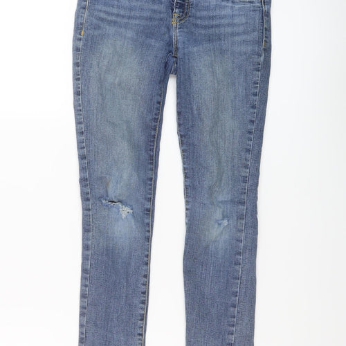 Gap Boys Blue Cotton Skinny Jeans Size 8 Years Regular Button