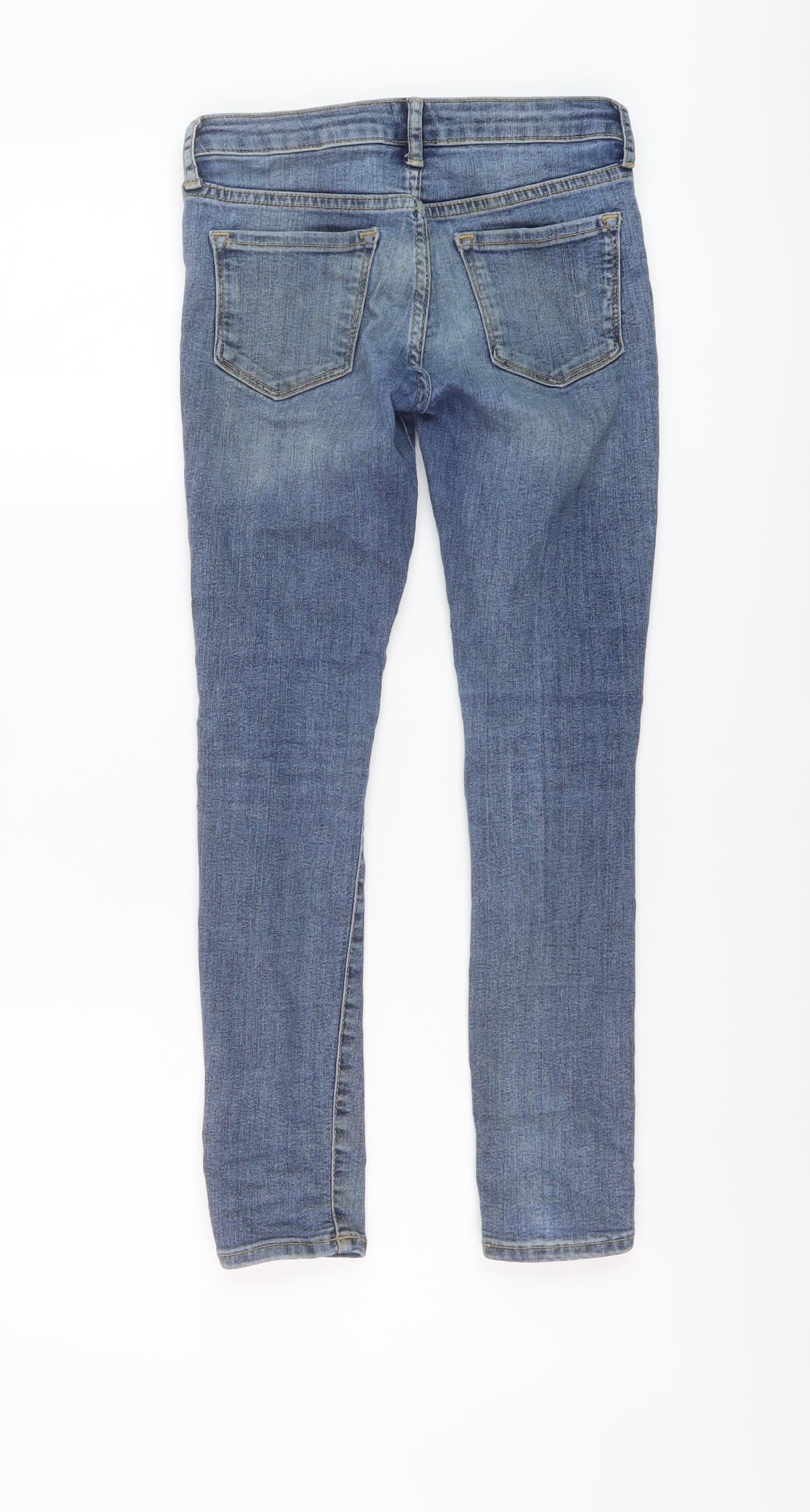 Gap Boys Blue Cotton Skinny Jeans Size 8 Years Regular Button