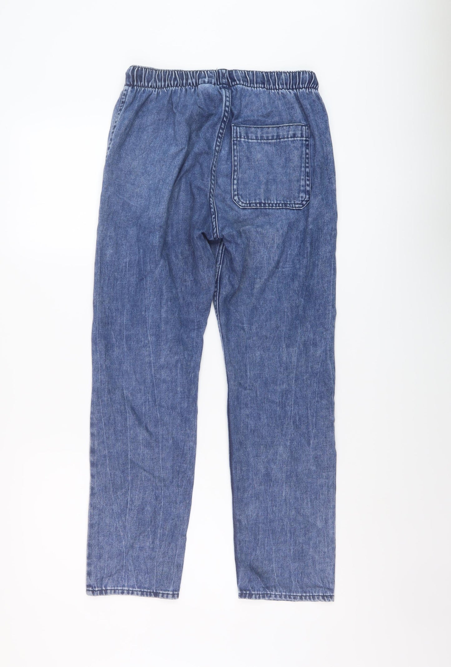 H&M Boys Blue Cotton Straight Jeans Size 13-14 Years Regular Pullover