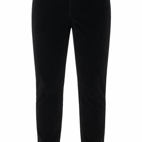 Paige Womens Black Cotton Trousers Size 25 in L28 in Regular Button