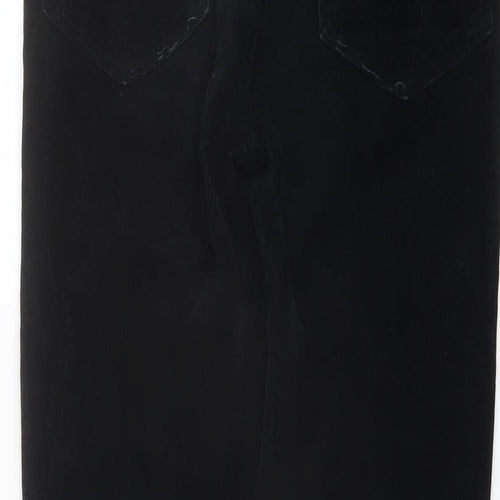 Paige Womens Black Cotton Trousers Size 25 in L28 in Regular Button