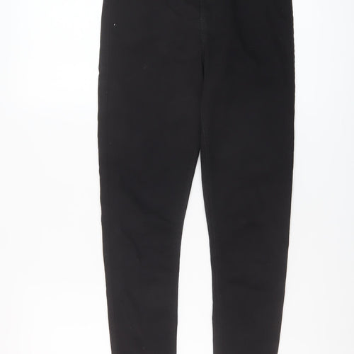 Topshop Womens Black Cotton Jegging Jeans Size 30 in L26 in Regular Button