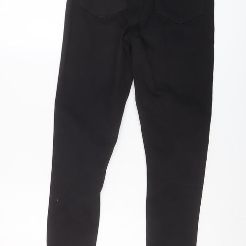 Topshop Womens Black Cotton Jegging Jeans Size 30 in L26 in Regular Button