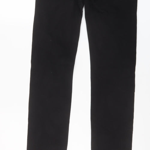 H&M Mens Black Cotton Straight Jeans Size 28 in L32 in Slim Button