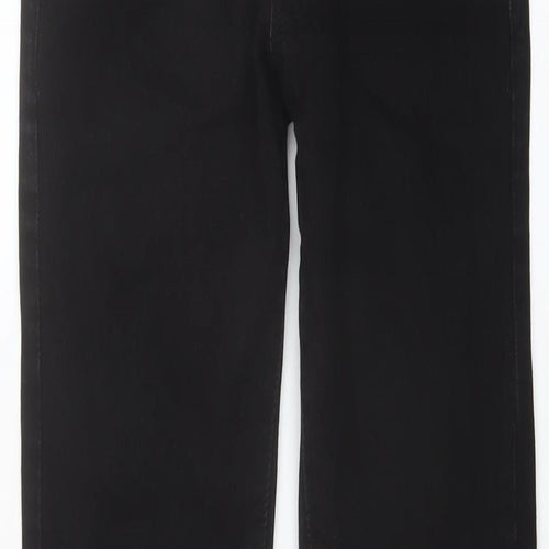 H&M Mens Black Cotton Straight Jeans Size 28 in L32 in Slim Button