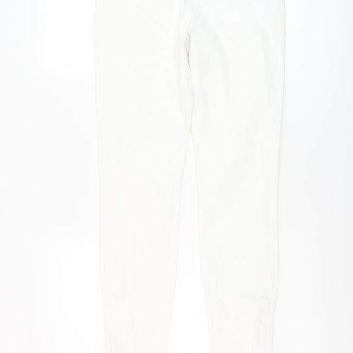 Esprti Womens White Cotton Skinny Jeans Size 10 L28 in Regular Button