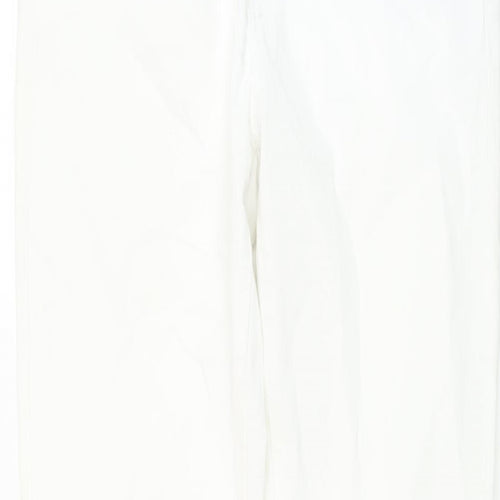 Esprti Womens White Cotton Skinny Jeans Size 10 L28 in Regular Button