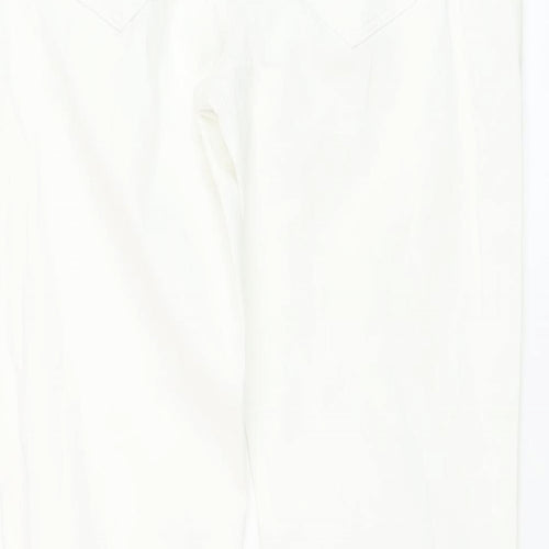 Esprti Womens White Cotton Skinny Jeans Size 10 L28 in Regular Button