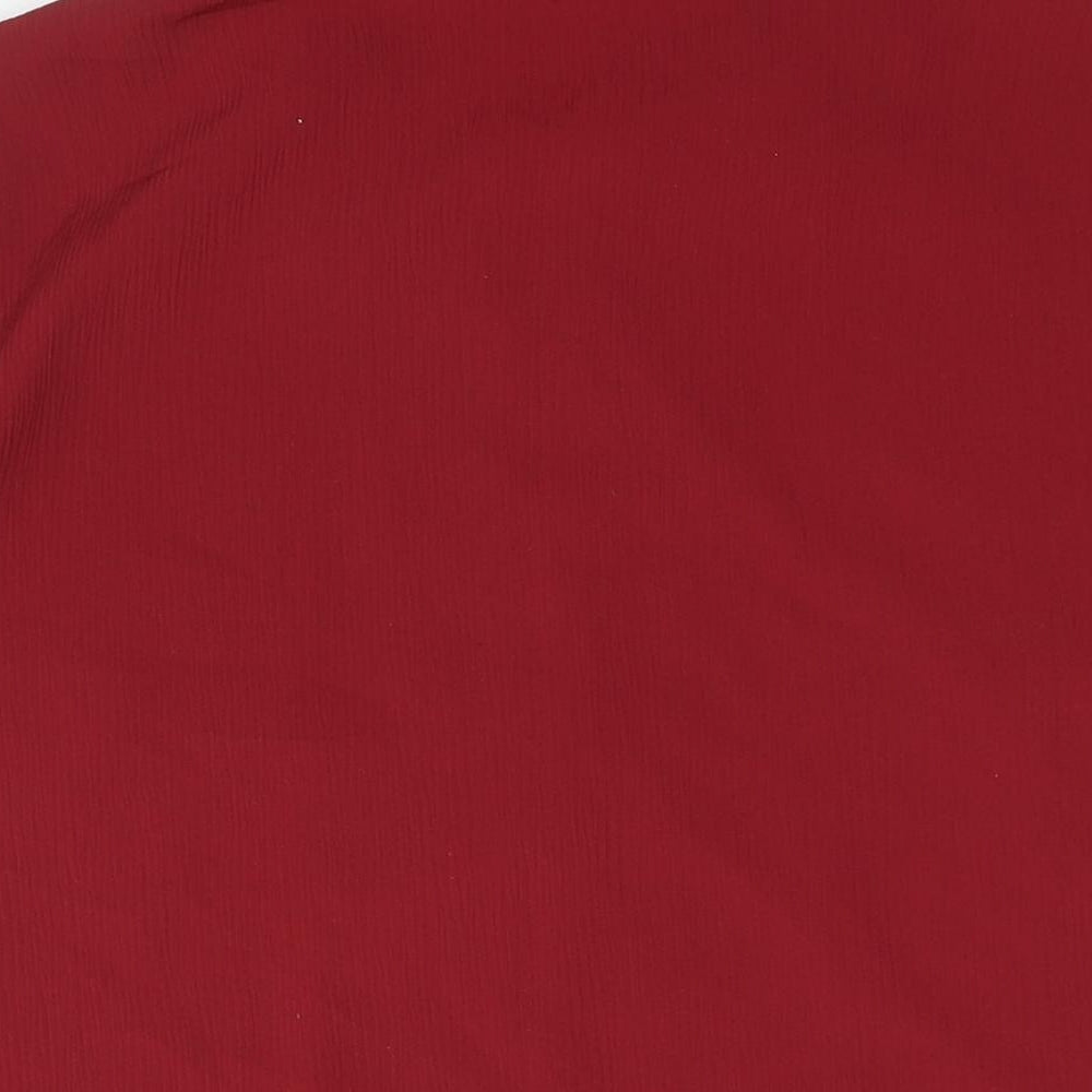 BHS Womens Red Polyester Basic Blouse Size 20 Collared