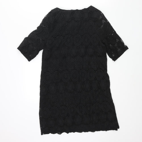 Tokyo Doll Womens Black Cotton Mini Size 14 Round Neck Pullover