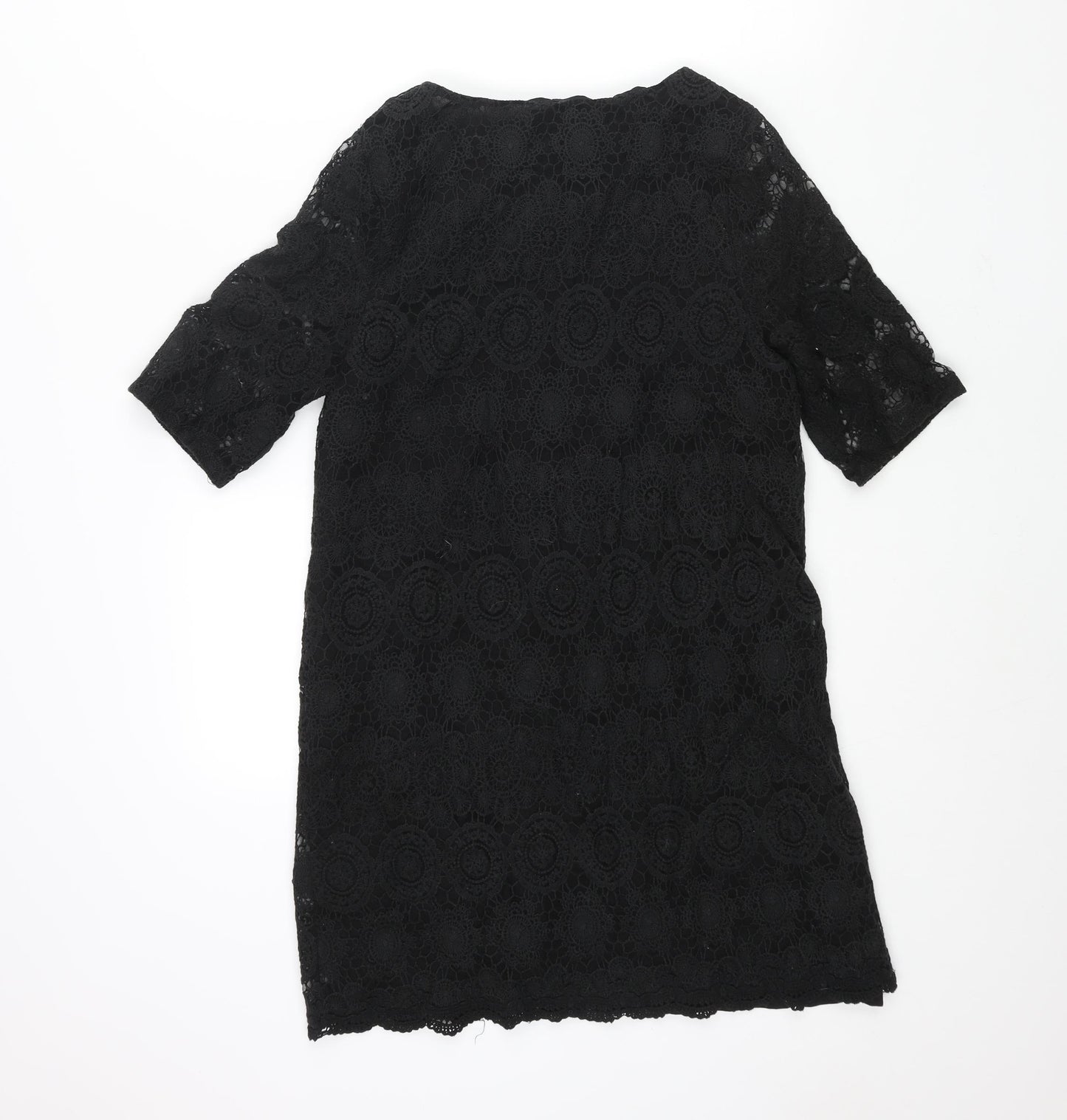Tokyo Doll Womens Black Cotton Mini Size 14 Round Neck Pullover