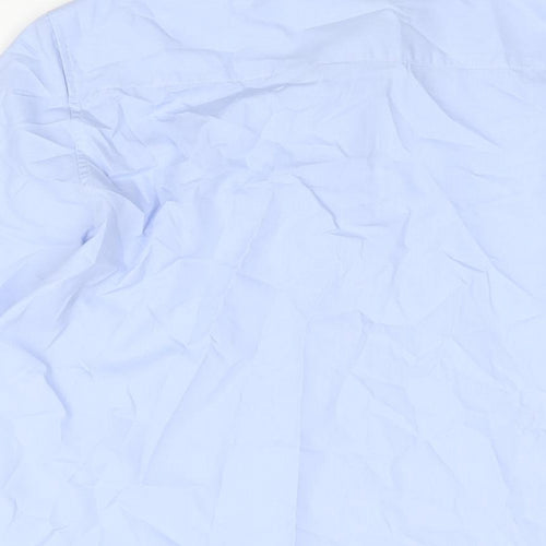 James Meade Womens Blue Polyester Basic Button-Up Size 10 Collared