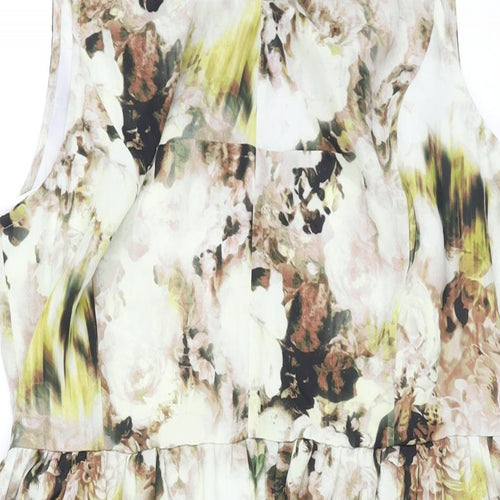 Limited Edition Womens Multicoloured Floral Polyester A-Line Size 16 Round Neck Zip