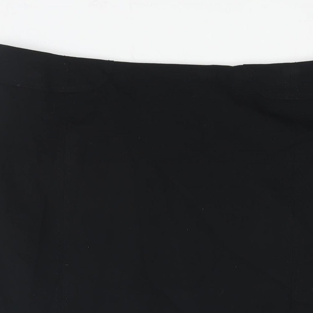 Marks and Spencer Womens Black Polyester Straight & Pencil Skirt Size 20 Zip