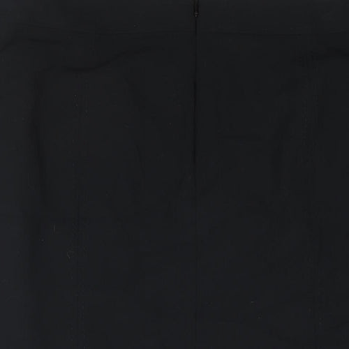 Marks and Spencer Womens Black Polyester Straight & Pencil Skirt Size 20 Zip