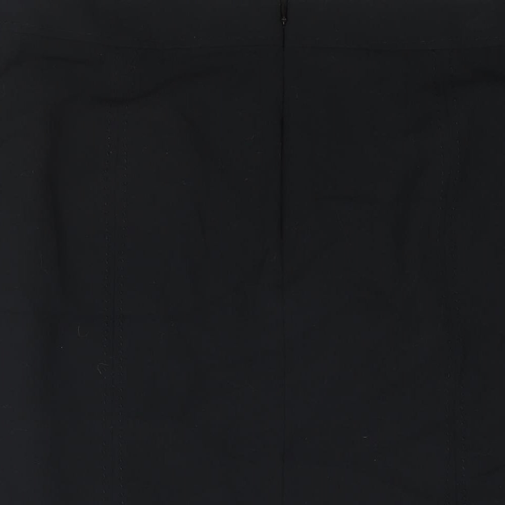 Marks and Spencer Womens Black Polyester Straight & Pencil Skirt Size 20 Zip