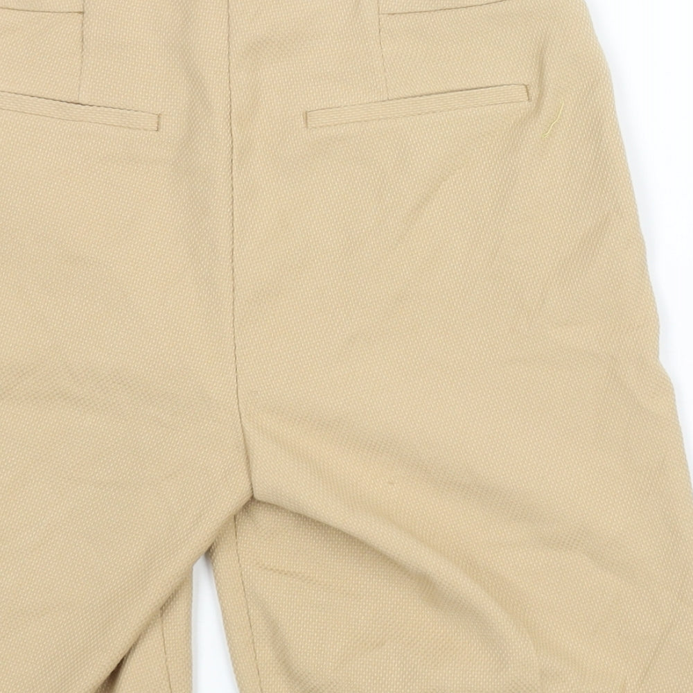 Marks and Womens Beige Polyester Bermuda Shorts Size 8 L9 in Regular Zip