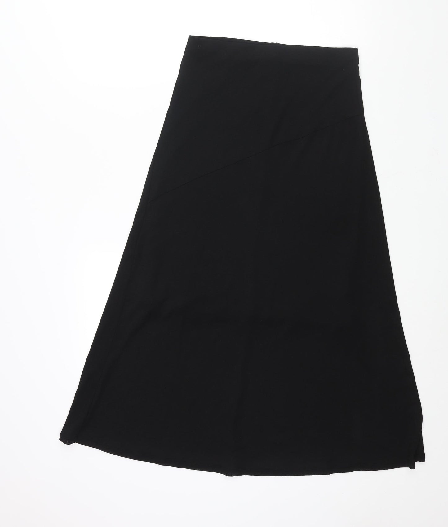 Topshop Womens Black Polyester A-Line Skirt Size 10
