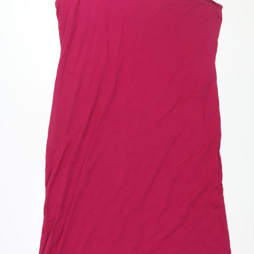 bonprix Womens Purple Cotton Maxi Size 2XL Round Neck Pullover