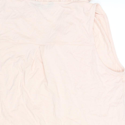Dorothy Perkins Womens Pink Viscose Camisole Blouse Size 16 V-Neck - Frill