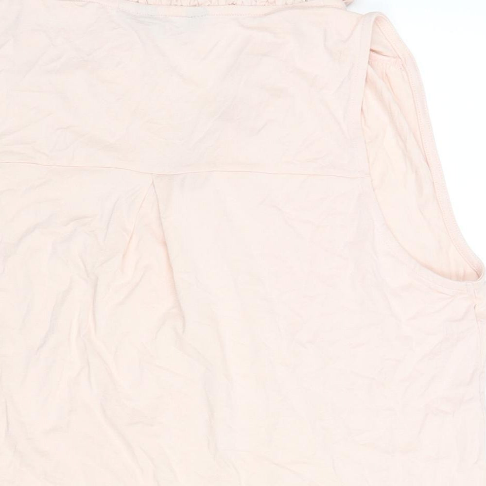 Dorothy Perkins Womens Pink Viscose Camisole Blouse Size 16 V-Neck - Frill