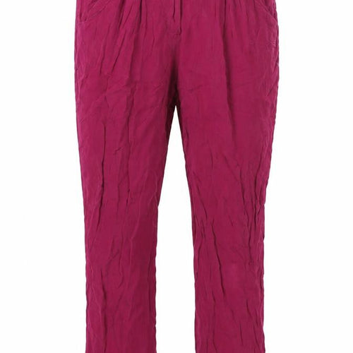 Incognito Womens Purple Viscose Trousers Size 12 L30 in Regular Zip
