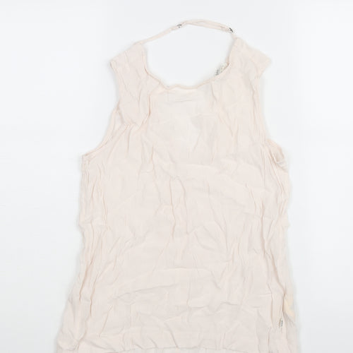 Lee Womens Pink Viscose Camisole Blouse Size S Round Neck
