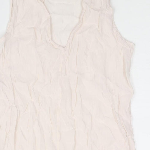 Lee Womens Pink Viscose Camisole Blouse Size S Round Neck